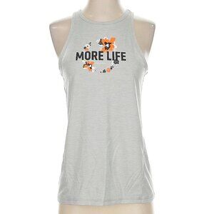 Orangetheory OTF // Light Grey Floral "More Life" High-Neck Tank